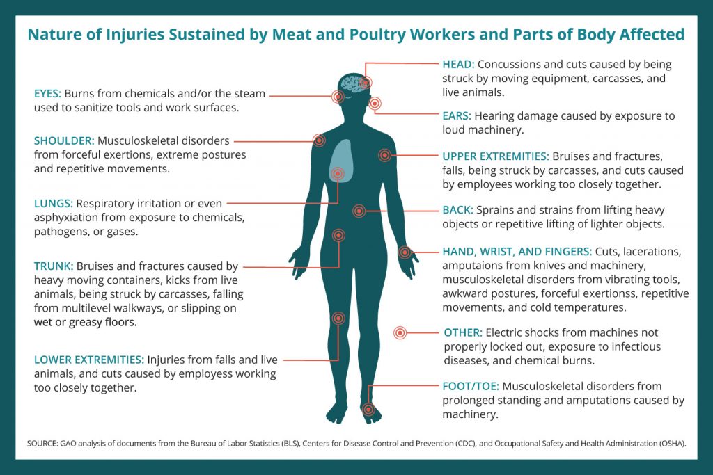 Worker injuries OSHA infographic